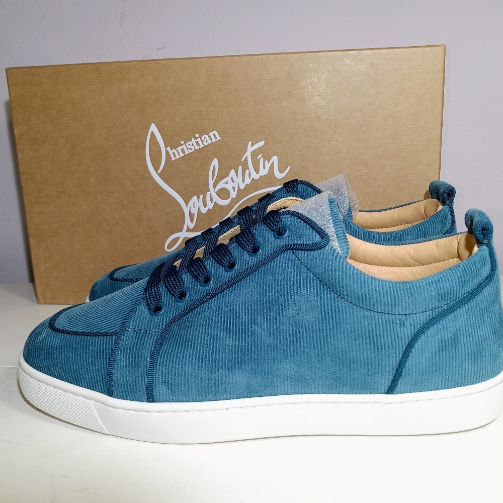NEW CHRISTIAN LOUBOUTIN RANTULOW ORLATO FLAT BLUE SZ 42 / 9 - Picture 5 of 16